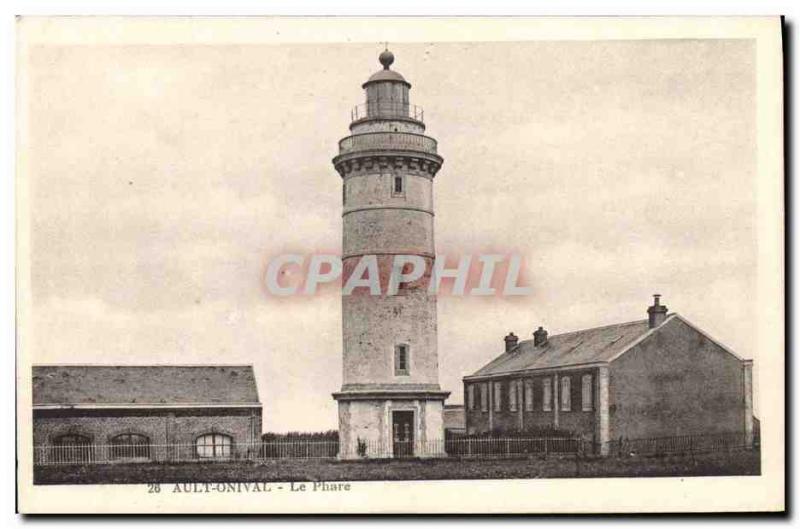 Old Postcard Lighthouse Ault Onival