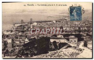 Old Postcard Marseille General View from Our Lady of the Guard