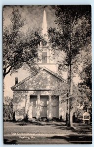 FRYEBURG, Maine ME ~ FIRST CONGREGATIONAL CHURCH Oxford County Postcard