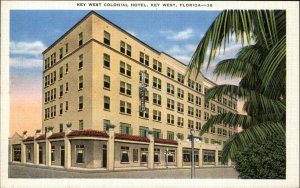 Key West Florida FL Colonial Hotel Vintage Postcard