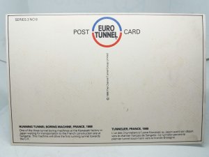 Eurotunnel Boring Machine at The Kawasaki Factory Japan 1988 Vintage Postcard