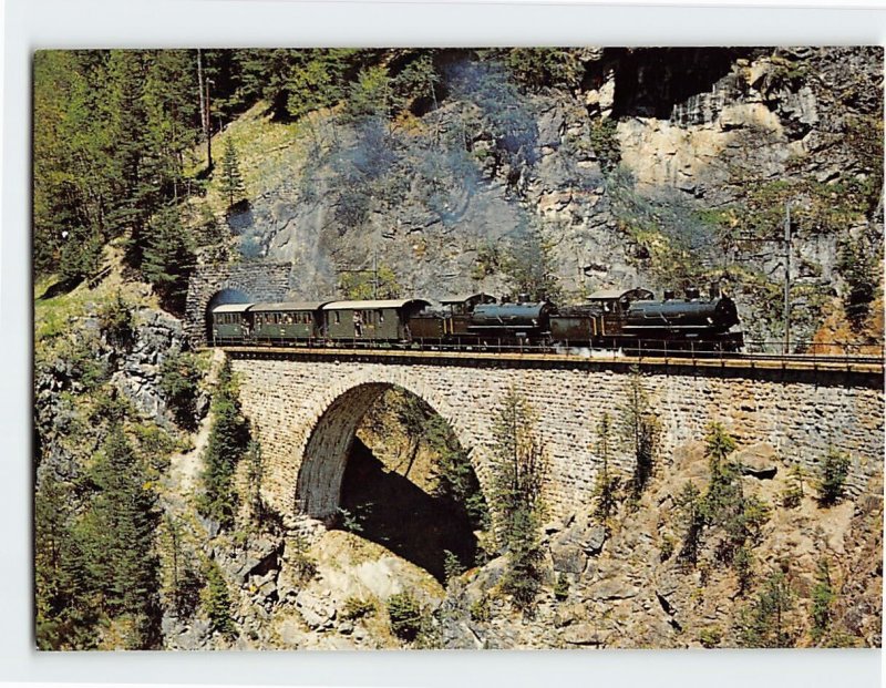 Postcard Dampf-Extrazug 75 Jahre Albulabahn Switzerland