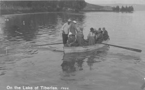 Lot 51 real photo israel on the lake of tiberias boat