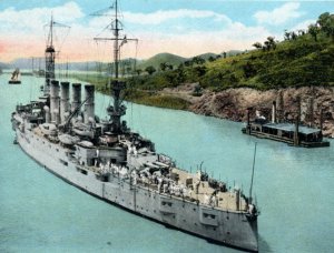 WWI USS North Carolina Battleship Navy Postcard