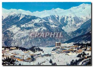 Postcard Modern Courchevel (Savoie) Station Center (Aerial view)