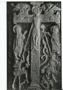 Hampshire Postcard - Romsey Abbey - Carved Panel of The Crucifixion  Ref TZ2927