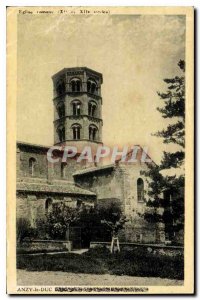 Postcard Old Church Anzy le Duc Romane