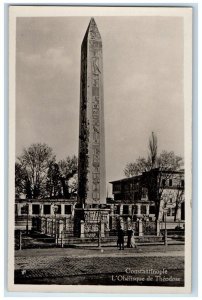 c1920's Obelisk Of Theodosius Constantinople Istanbul Turkey RPPC Photo Postcard 