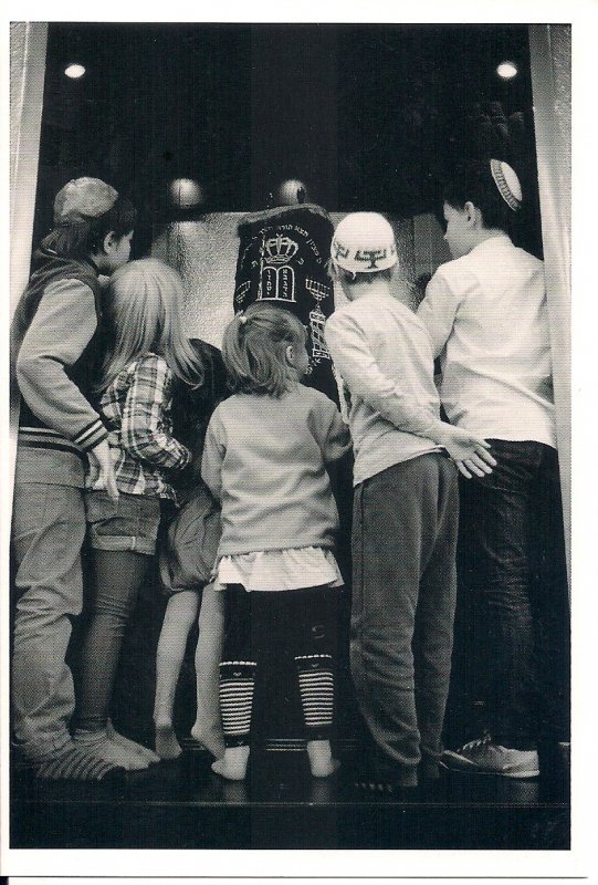 JUDAICA Warsaw Poland, Ec Chaim Synagogue, 2013 Jewish Children Seeing Torah Ark