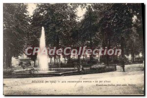 Old Postcard Roanne For Walks Popule the Water Jet