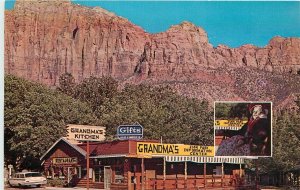 Postcard Utah Springdale Grandma's Kitchen Gift Shop 1950s Seaich UT24-2618