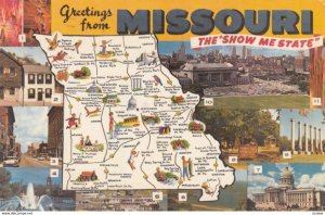 Greetings from MISSOURI, 1971; Map, and 11-views