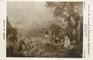 Fine art painting postcard J. A. Watteau - The Departure for Cythere