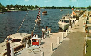 Vintage Postcard Bahia Mar Yacht Basin Largest In The World Fort Lauderdale Fla.