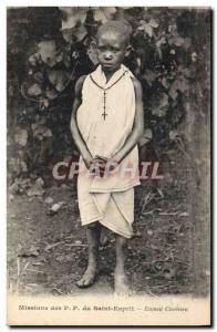 Postcard Old Missions PP Holy Spirit Negro black Christian Child Child