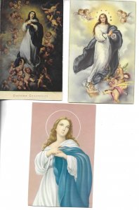 The Inmaculate Conception Lot of three (3) Spanish religious postcards