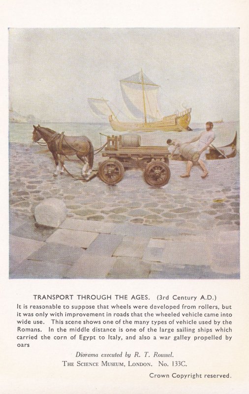 Transport Through The Ages 3rd Century Roman Ships Postcard