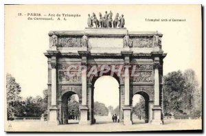 Old Postcard Paris Arc de Triomphe du Carrousel