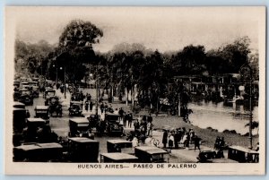 Buenos Aires Argentina Postcard Palermo Walk c1920's Antique RPPC Photo