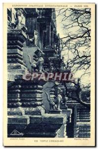 Old Postcard Exposition Coloniale Internationale Paris 1931 Temple of Wat & #...