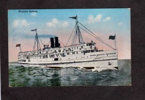 ME Eastern Steamship Corporation Steam Ship Steamer Belfast Postcard Maine