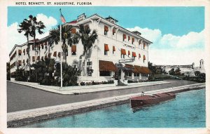Hotel Bennett, St. Augustine, Florida, Early Postcard, Unused