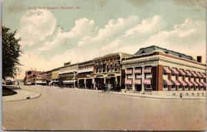 Postcard North Side Square in Marshall, Missouri