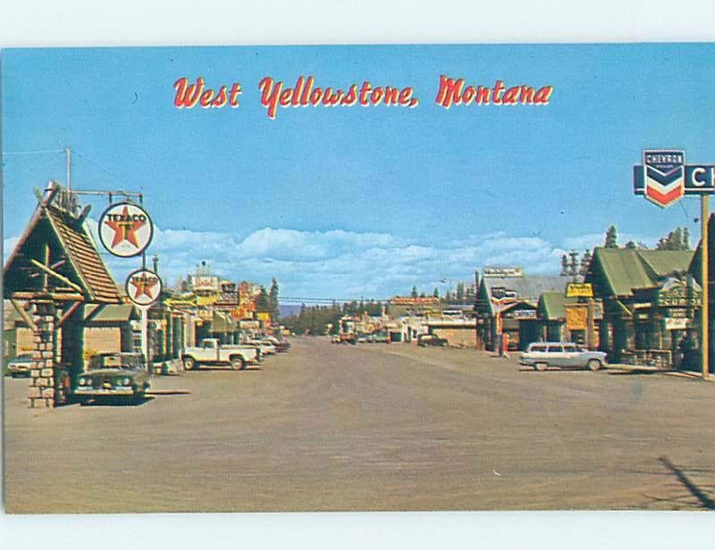 Unused Pre-1980 TEXACO & CHEVRON GAS STATIONS West Yellowstone Montana MT G4713