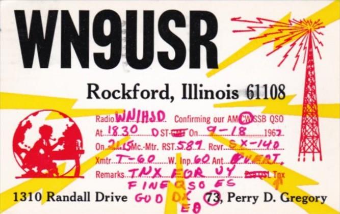 WN9USR Perry D Gregory Rockford Illinois 1967