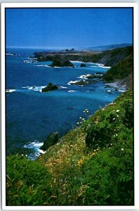 Postcard - Blue Pacific, Northern California Highway 1 - California