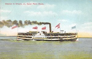 Steamer A Wherle Cedar Point Route River Boat Unused 