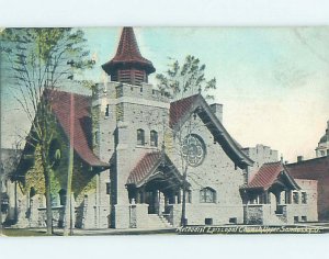Divided-back CHURCH SCENE Sandusky Ohio OH AD2091