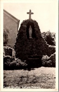 RPPC View of Coral Grotto, Kailua HI Vintage Postcard W57