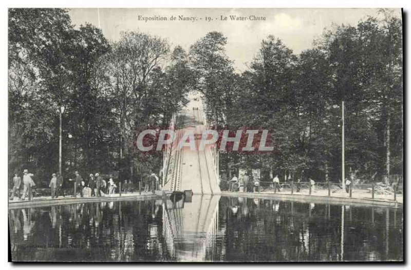 Old Postcard Fete Foraine Nancy Exhibition The water fall