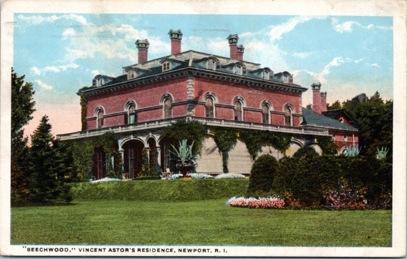 Postcard RI Newport - Beechwood - Vincent Astor's Residence