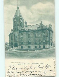 Pre-1907 CITY HALL SCENE Brockton Massachusetts MA AF2205