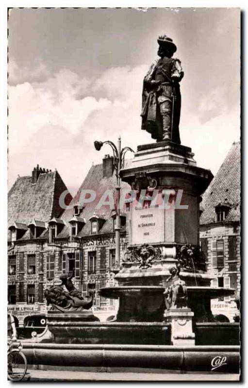 Old Postcard Charleville Square Statue of Charles de Gonzague