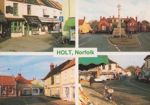 Holt Norfolk Antique Book Shop Bicycle Estate Agents Postcard