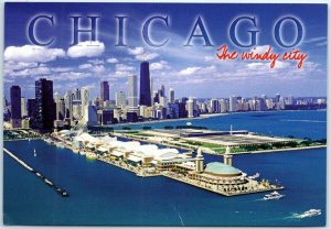 Postcard - The Navy Pier, The windy city - Chicago, Illinois