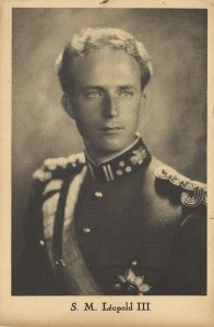 King Leopold III of Belgium in Uniform, Medals (1930s) Postcard