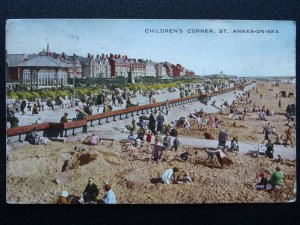 Lancashire Blackpool St. Annes on Sea CHILDREN'S CORNER c1920 Postcard Valentine