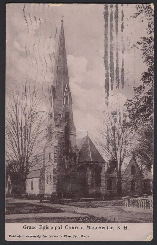 New Hampshire MANCHESTER Grace Episcopal Church pm1908 ~ Und/B