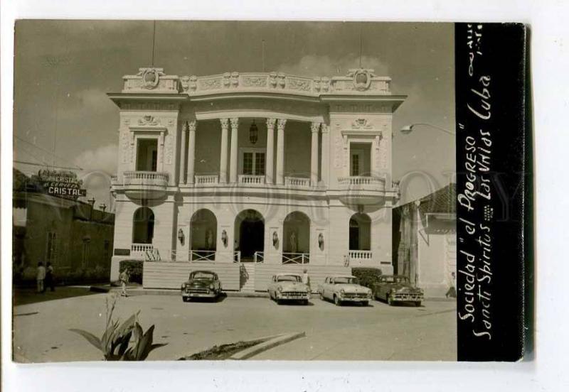 261221 CUBA St.Spiritus SOCIEDAD CARS Vintage photo PC