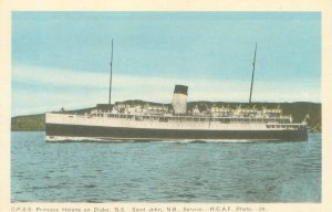 Nova Scotia Canada CPSS Princess Helene Ship on Digby WB Postcard