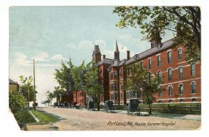 ME - Portland. Maine General Hospital ca 1911  (torn corner)