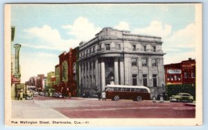 SHERBROOKE Rue Wellington Street QUEBEC Canada Postcard