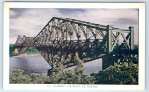 Le Pont de QUEBEC Bridge Canada Postcard