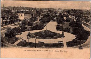 Postcard PARK SCENE Kansas City Missouri MO AN0726