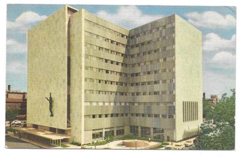 Mayo Clinic Building Rochester Minnesota Vntg Linen Postcard