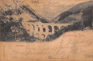 Semmering Austria Semmering Bahn Train  Kalte Rinne Antique Postcard J60820
